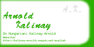 arnold kalinay business card